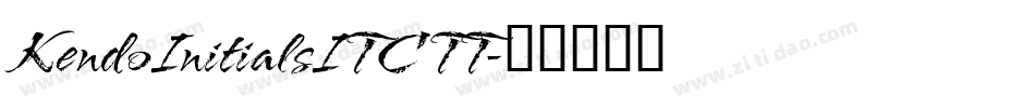 KendoInitialsITC TT字体转换